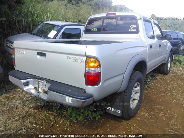 5TEHN72N41Z871779 - 2001 TOYOTA TACOMA DOUBLE CAB 银色 照片 4