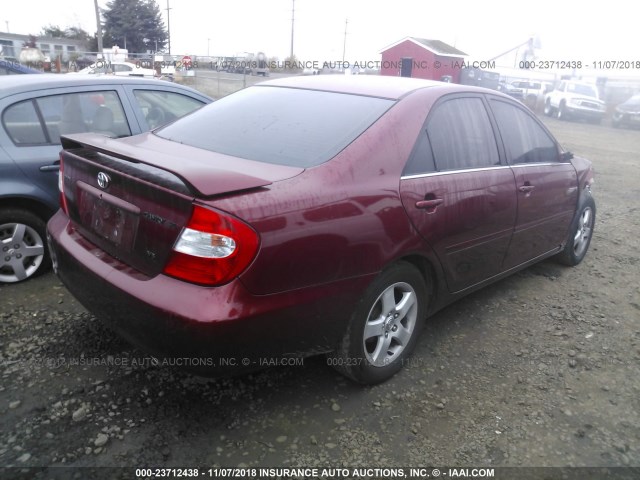 JTDBF30K420015842 - 2002 TOYOTA CAMRY LE/XLE/SE MAROON photo 4