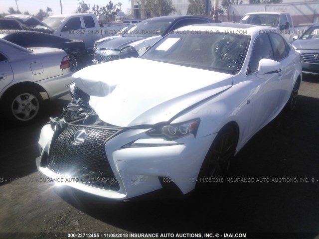 JTHBF1D26F5065017 - 2015 LEXUS IS 250 WHITE photo 2