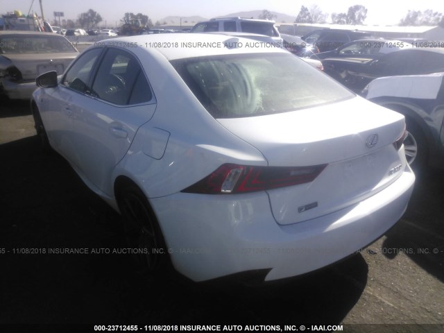 JTHBF1D26F5065017 - 2015 LEXUS IS 250 WHITE photo 3