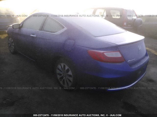 1HGCT1B84DA006690 - 2013 HONDA ACCORD EXL BLUE photo 3