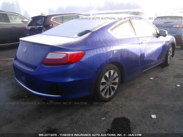 1HGCT1B84DA006690 - 2013 HONDA ACCORD EXL BLUE photo 4