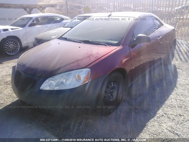 1G2ZH36N994129515 - 2009 PONTIAC G6 GT RED photo 2