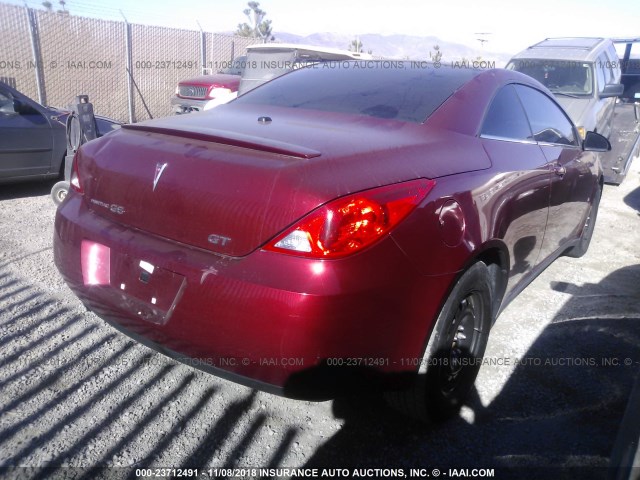 1G2ZH36N994129515 - 2009 PONTIAC G6 GT RED photo 4