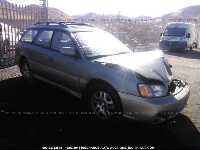 4S3BH686537607603 - 2003 SUBARU LEGACY OUTBACK LIMITED GREEN photo 1