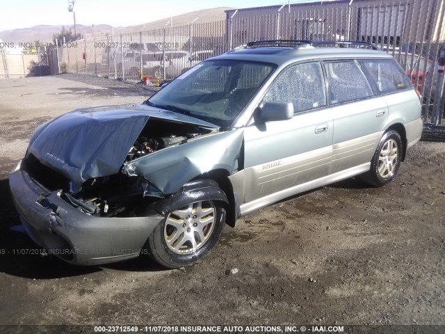 4S3BH686537607603 - 2003 SUBARU LEGACY OUTBACK LIMITED GREEN photo 2