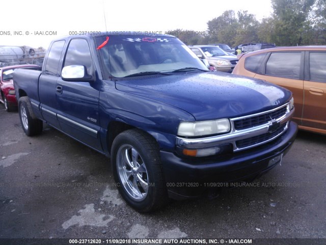 2GCEC19T921209521 - 2002 CHEVROLET SILVERADO C1500 BLUE photo 1