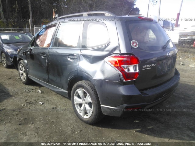 JF2SJABC2FH484199 - 2015 SUBARU FORESTER 2.5I GRAY photo 3