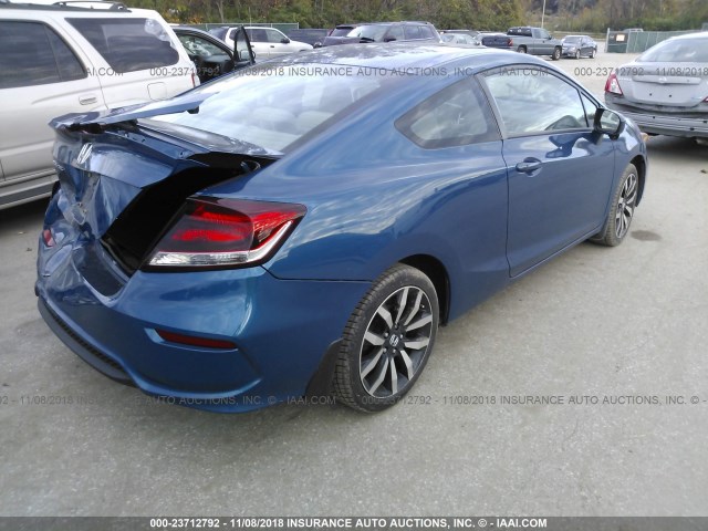 2HGFG3B01EH520751 - 2014 HONDA CIVIC EXL BLUE photo 4