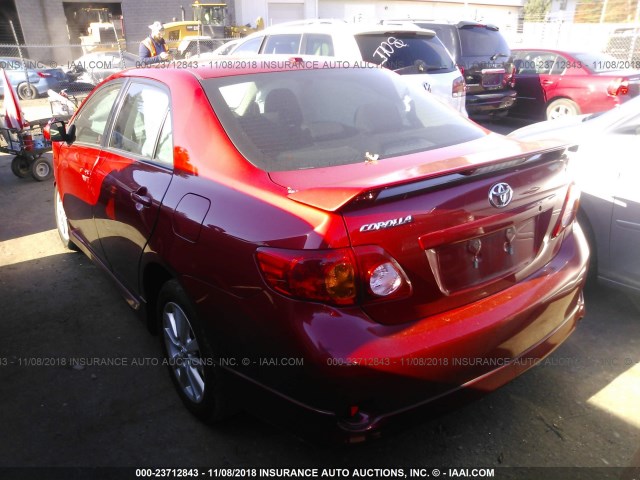 2T1BU4EE9AC437480 - 2010 TOYOTA COROLLA S/LE/XLE RED photo 3