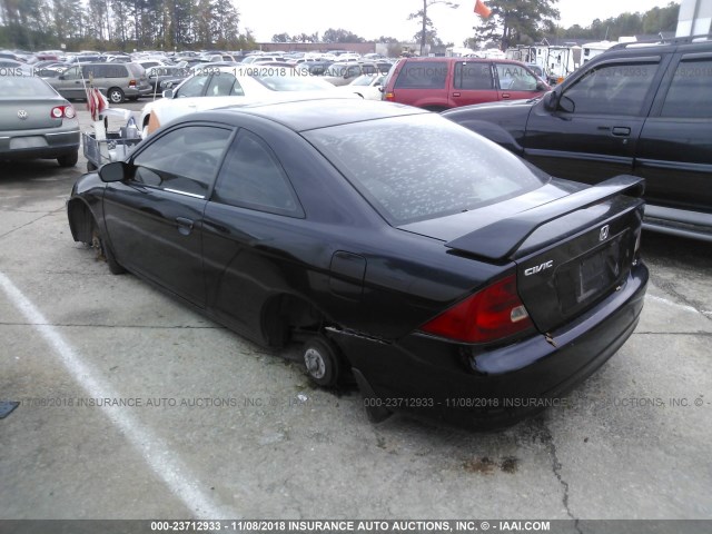 1HGEM22971L077094 - 2001 HONDA CIVIC SI/EX BLACK photo 3