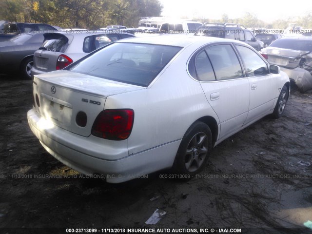 JT8BD69S630186120 - 2003 LEXUS GS 300 WHITE photo 4