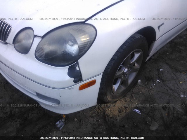 JT8BD69S630186120 - 2003 LEXUS GS 300 WHITE photo 6