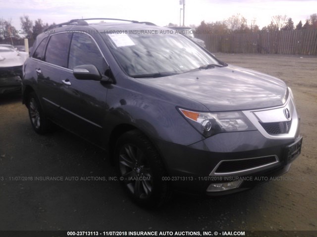 2HNYD2H71AH528805 - 2010 ACURA MDX ADVANCE GRAY photo 1