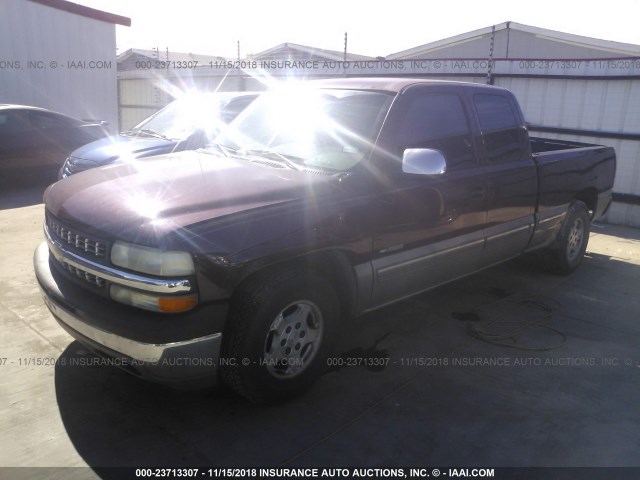 2GCEC19T311309225 - 2001 CHEVROLET SILVERADO C1500 MAROON photo 2