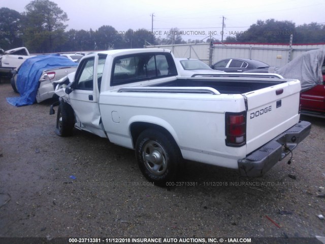 1B7FL26X3RW150809 - 1994 DODGE DAKOTA WHITE photo 3