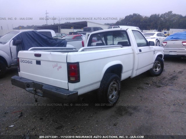 1B7FL26X3RW150809 - 1994 DODGE DAKOTA WHITE photo 4