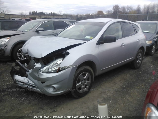 JN8AS5MV4DW630354 - 2013 NISSAN ROGUE S/SV SILVER photo 2