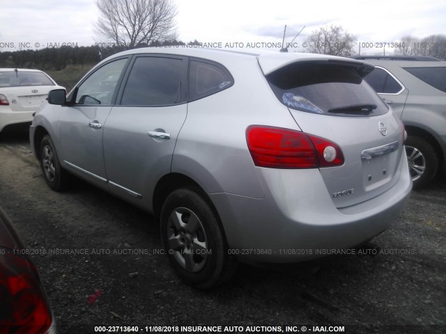 JN8AS5MV4DW630354 - 2013 NISSAN ROGUE S/SV SILVER photo 3