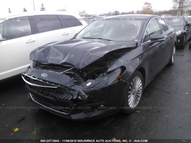 3FA6P0K96GR400887 - 2016 FORD FUSION TITANIUM BLACK photo 2