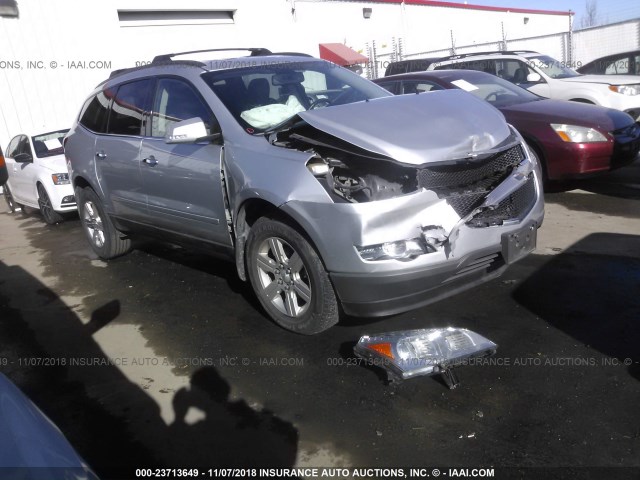 1GNKRJED0CJ145481 - 2012 CHEVROLET TRAVERSE LT SILVER photo 1