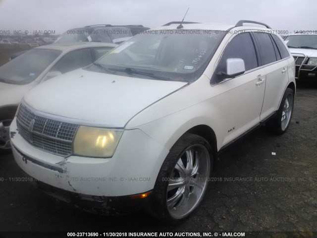 2LMDU88C77BJ04612 - 2007 LINCOLN MKX WHITE photo 2