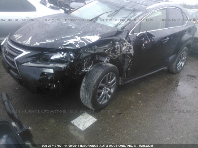 JTJBARBZ1F2024386 - 2015 LEXUS NX 200T BLACK photo 2