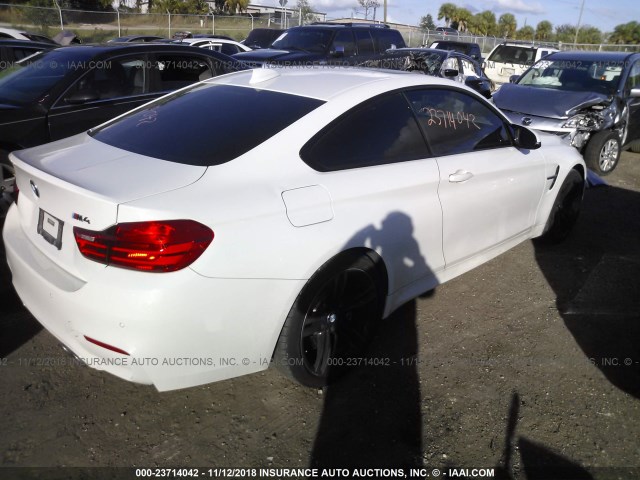 WBS3R9C51FK333019 - 2015 BMW M4 WHITE photo 4