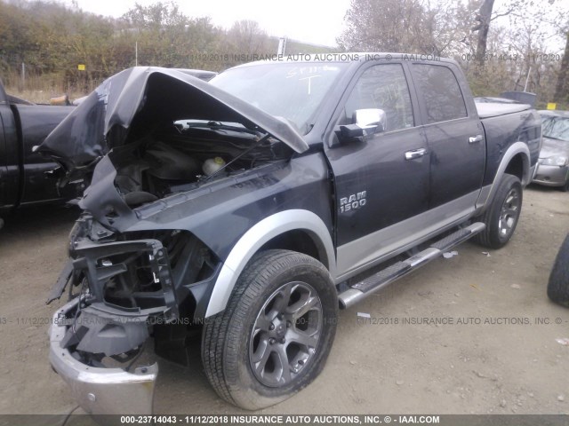 1C6RR7NG4ES389949 - 2014 RAM 1500 LARAMIE GRAY photo 2