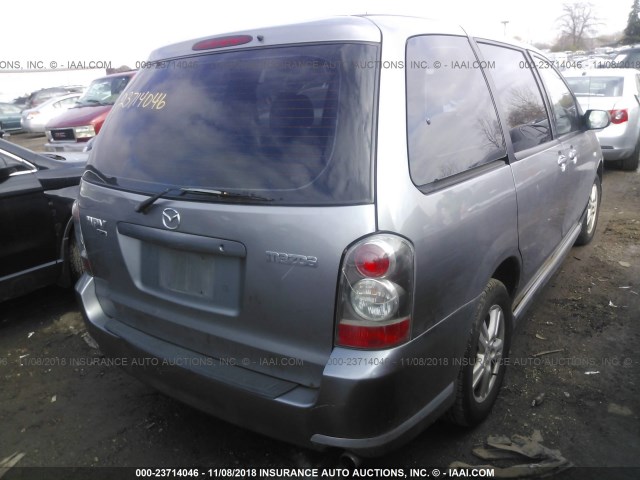 JM3LW28A240507743 - 2004 MAZDA MPV WAGON SILVER photo 4