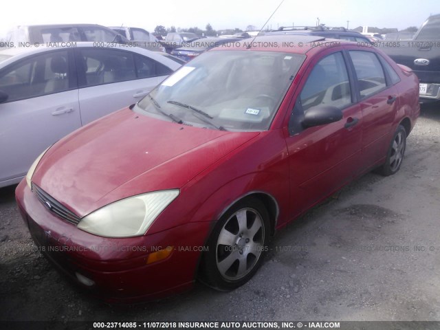 1FAFP38362W355508 - 2002 FORD FOCUS ZTS RED photo 2