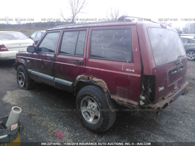 1J4FJ68S7WL209835 - 1998 JEEP CHEROKEE SPORT/CLASSIC RED photo 3