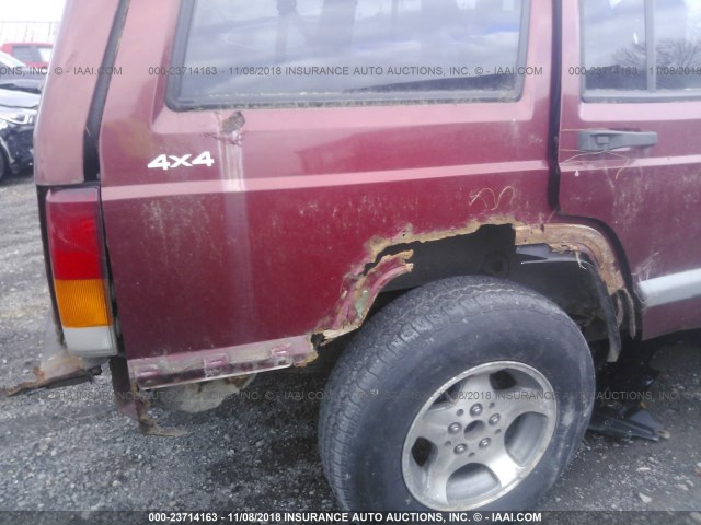 1J4FJ68S7WL209835 - 1998 JEEP CHEROKEE SPORT/CLASSIC RED photo 6