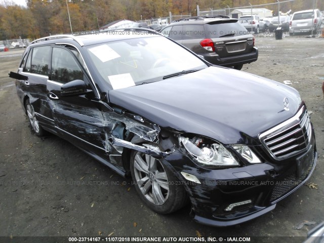 WDDHH8HBXBA363926 - 2011 MERCEDES-BENZ E 350 4MATIC WAGON BLUE photo 1