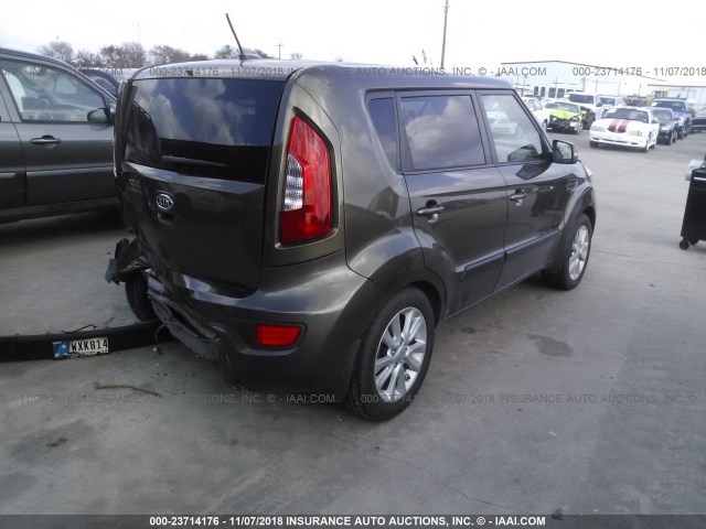 KNDJT2A64C7398187 - 2012 KIA SOUL +/!/SPORT BROWN photo 4