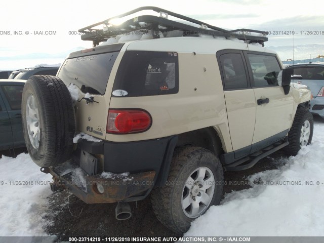 JTEBU11F88K017159 - 2008 TOYOTA FJ CRUISER BEIGE photo 4