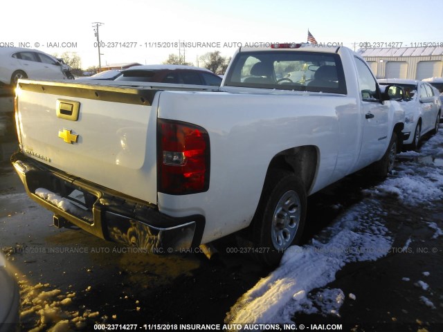 1GCEC14X18Z163855 - 2008 CHEVROLET SILVERADO C1500 WHITE photo 4