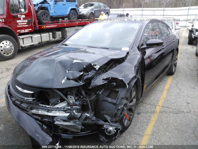 1C3CCCDG3FN624372 - 2015 CHRYSLER 200 S BLACK photo 2