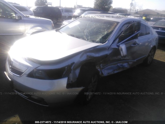 19UUA8F50DA011291 - 2013 ACURA TL TECH SILVER photo 2