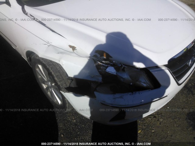 5NPEU46F99H429764 - 2009 HYUNDAI SONATA SE/LIMITED WHITE photo 6