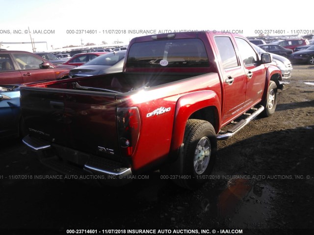 1GTDT136948178964 - 2004 GMC CANYON RED photo 4