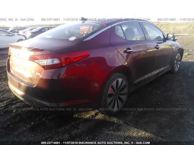 5XXGR4A66CG019928 - 2012 KIA OPTIMA SX RED photo 4