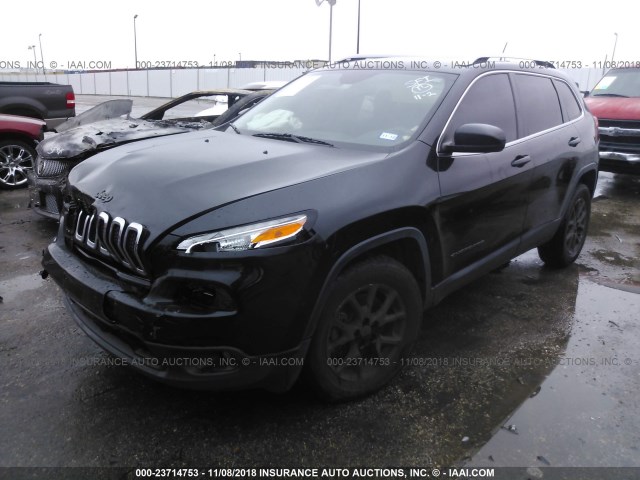 1C4PJLCS7FW518381 - 2015 JEEP CHEROKEE LATITUDE BLACK photo 2