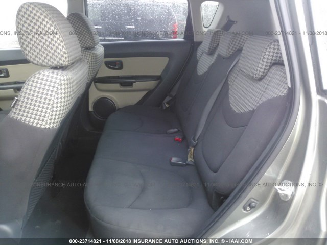 KNDJT2A20A7097779 - 2010 KIA SOUL +/!/SPORT GRAY photo 8