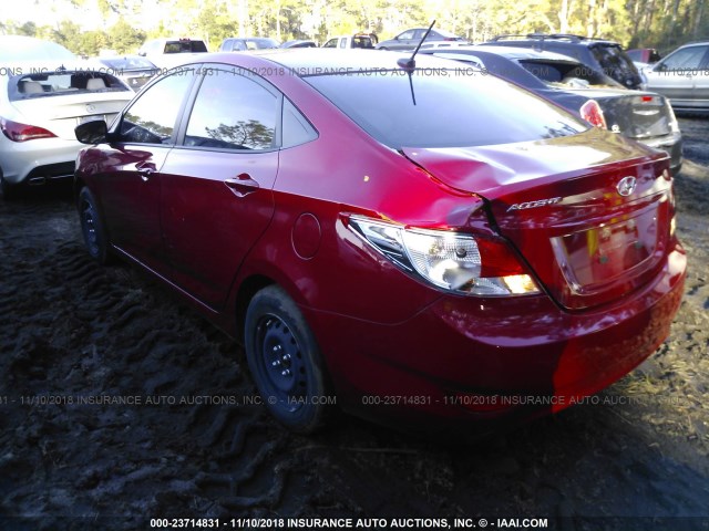 KMHCT4AE2GU970761 - 2016 HYUNDAI ACCENT SE RED photo 3