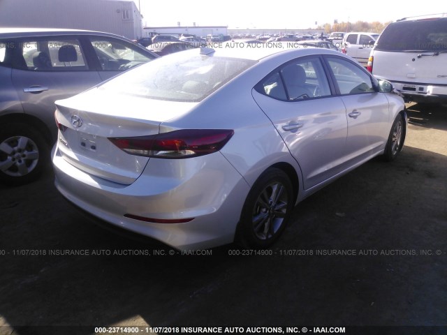 5NPD84LF7JH270185 - 2018 HYUNDAI ELANTRA SEL/VALUE/LIMITED SILVER photo 4