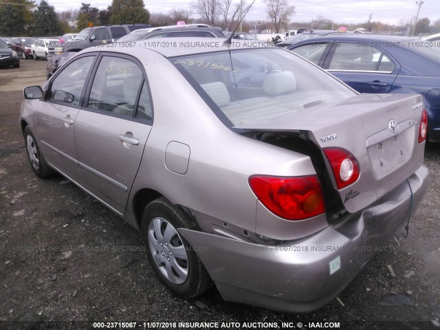 1NXBR32E83Z168597 - 2003 TOYOTA COROLLA CE/LE/S TAN photo 3