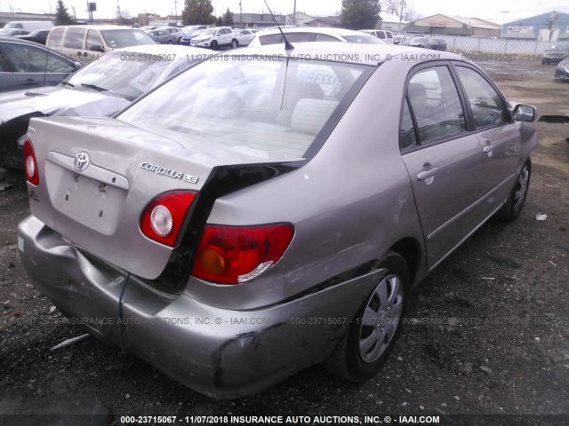 1NXBR32E83Z168597 - 2003 TOYOTA COROLLA CE/LE/S TAN photo 4