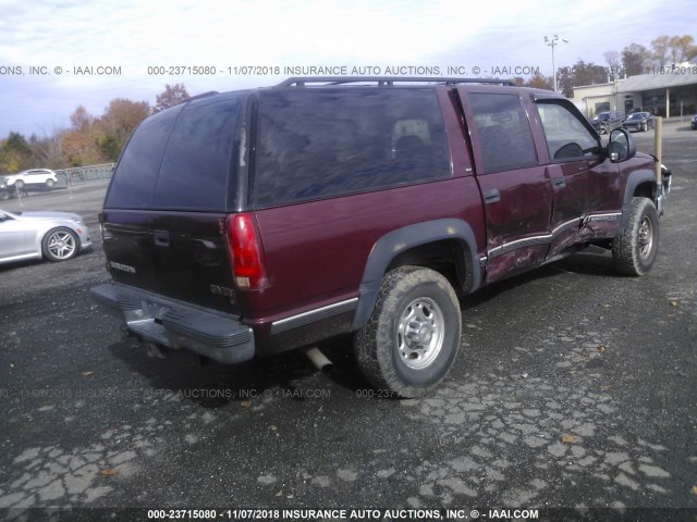 1GKGK26R6XJ734192 - 1999 GMC SUBURBAN K2500 MAROON photo 4