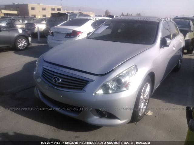 JN1CV6AP1AM408999 - 2010 INFINITI G37 SPORT GRAY photo 2